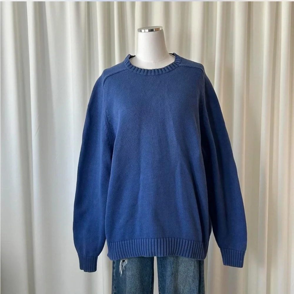 Vintage Lands’ End Oversized Crewneck Sweater 100% Cotton.